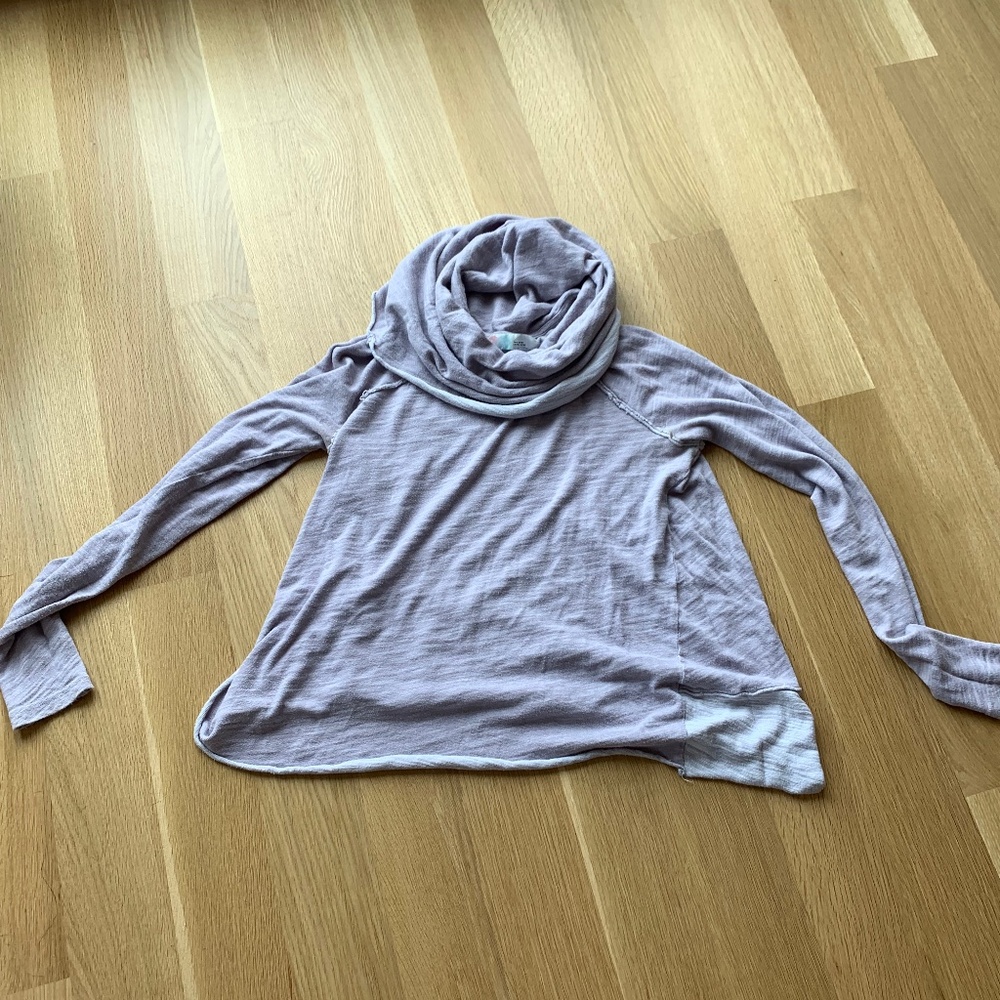 Free people light weight terry cloth turtleneck